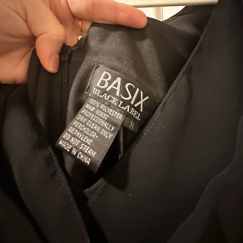 Black Chiffon & Gold Sequence Gown By Basix Black… - image 5